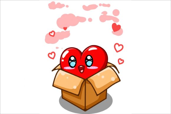 Download A Cute and Funny Big Heart on Box - Cute Collection