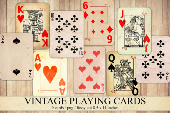 Download Printable Antique Style Playing Cards - Antique style Collection
