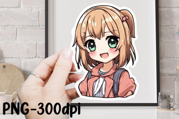 Download Cute Anime Girl Sticker Sublimation - Cute Collection