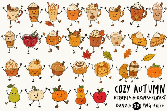 Download Cozy Autumn Fall Cute Doodle Bundle PNG - Cute Collection