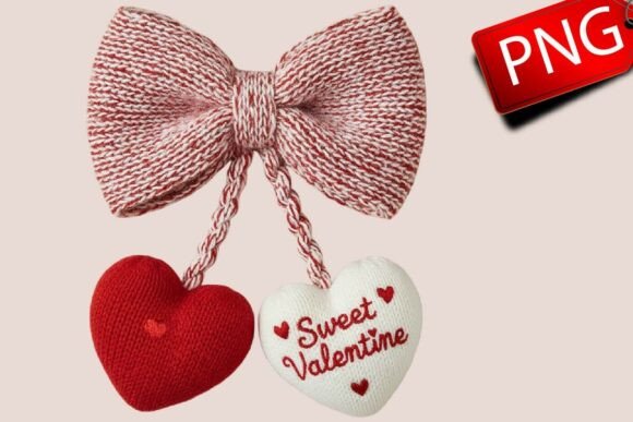Download Crochet Bow Hearts Valentine PNG Shirt - Premium Resources