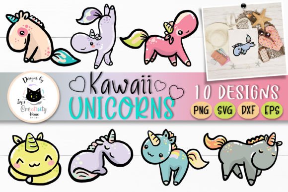 Download Kawaii Unicorn Clipart | Cute Animal SVG - Cute Collection