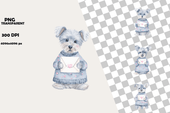 Download Cute Puppy Love Letter Clipart Set - Cute Collection