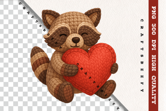 Download Faux Crochet Raccoon PNG Cute - Cute Collection