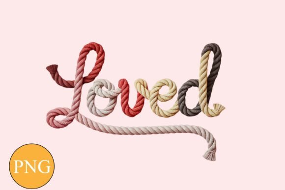 Download Knitted LOVED Script Valentine PNG Shirt - Premium Bundle