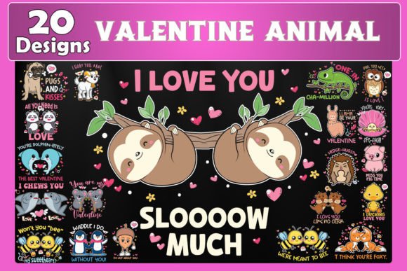 Download Cute Animal Valentine Bundle - Cute Collection